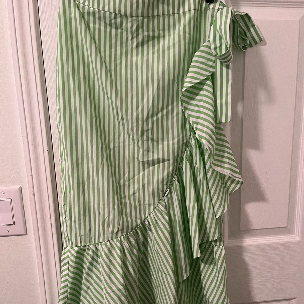 Striped Wrap Skirt
